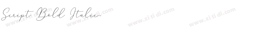 Script Bold Italic字体转换